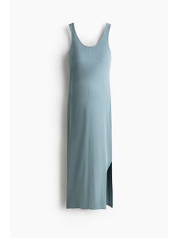 H&M - Women Turquoise Mama Ribbed Nursing Dress