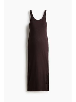 H&M - Women Brown Mama Ribbed Jersey Dress