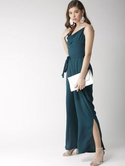 Twenty Dresses by Nykaa Fashion - Teal Turn Up The Heat Jumpsuit