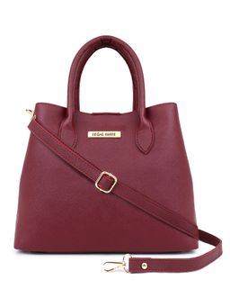 Legal Bribe - Stylish Solid Handbag Bag Maroon