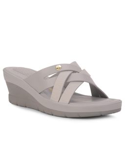 Bata - Women Grey Wedge Sandals