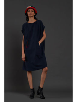 Mati - Navy Blue Pocket Dress