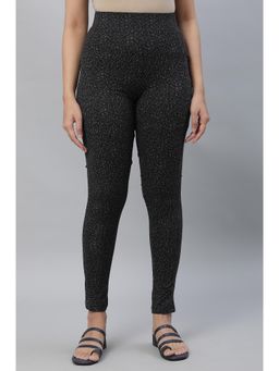 Elleven - Black Printed Printed High Waist Leggings