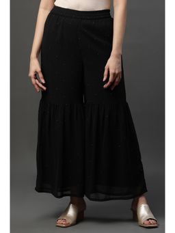 Elleven - Black Polka Dots Printed Mid Waist Sharara