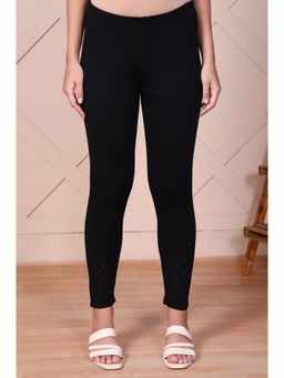 Aurelia - Black Solid/Plain High Waist Leggings