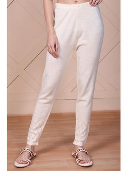 Aurelia - Cream Solid/Plain High Waist Leggings