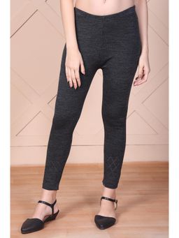 Aurelia - Charcoal Solid/Plain High Waist Leggings