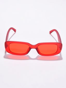 Haute Sauce - Women Orange Lens Orange Rectangle Sunglasses (60)