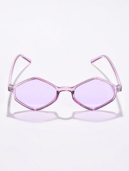 Haute Sauce - Women Purple Lens Purple Hexagon Sunglasses (55)