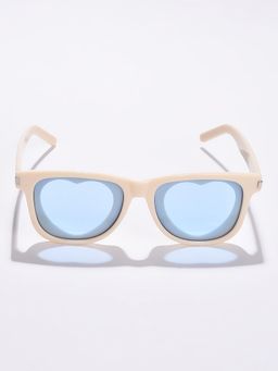 Haute Sauce - Women Blue Lens White Wayfarer Sunglasses (51)