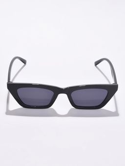 Haute Sauce - Women Grey Lens Black Cat Eye Sunglasses (55)