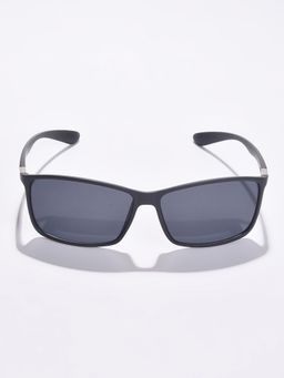 Haute Sauce - Women Grey Lens Black Rectangle Sunglasses (60)