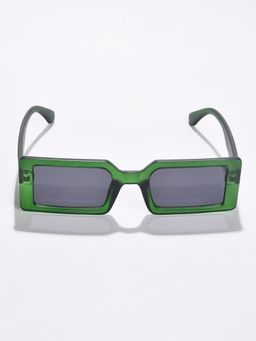Haute Sauce - Women Grey Lens Green Rectangle Sunglasses (51)