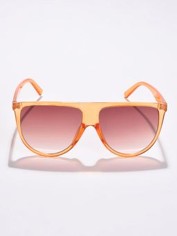 Haute Sauce - Women Pink Lens Orange Wayfarer Sunglasses (65)