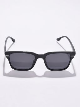 Haute Sauce - Women Grey Lens Black Wayfarer Sunglasses (55)
