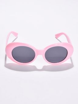 Haute Sauce - Women Grey Lens Pink Oval Sunglasses (51)