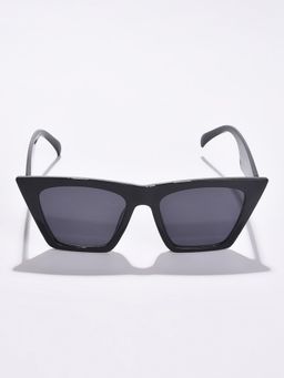 Haute Sauce - Women Grey Lens Black Cat Eye Sunglasses (55)
