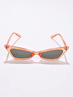 Haute Sauce - Women Grey Lens Orange Cat Eye Sunglasses (60)