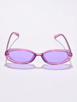 Haute Sauce - Women Purple Lens Purple Oval Sunglasses (55)