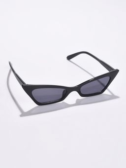 Haute Sauce - Women Grey Lens Black Cat Eye Sunglasses (55)