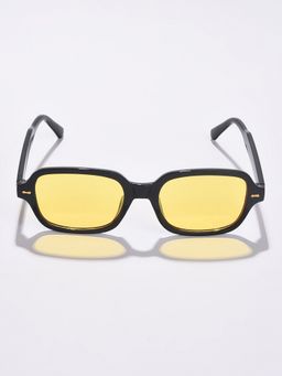 Haute Sauce - Women Yellow Lens Black Square Sunglasses (55)