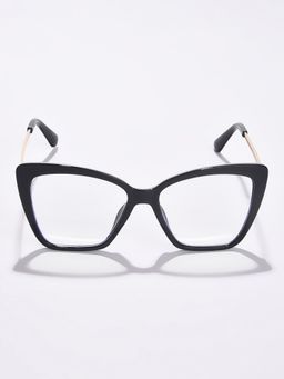 Haute Sauce - Women Clear Lens Black Wayfarer Sunglasses (60)