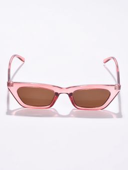 Haute Sauce - Women Brown Lens Pink Cat Eye Sunglasses (45)