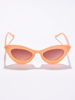 Haute Sauce - Women Brown Lens Orange Cat Eye Sunglasses (51)