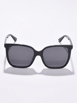Haute Sauce - Women Grey Lens Black Wayfarer Sunglasses (55)
