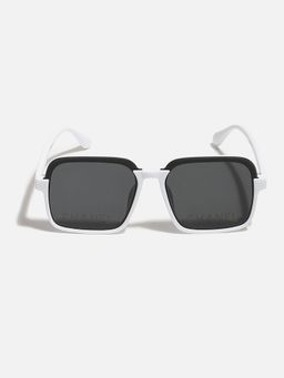 Haute Sauce - Women Grey Lens White Square Sunglasses (60)