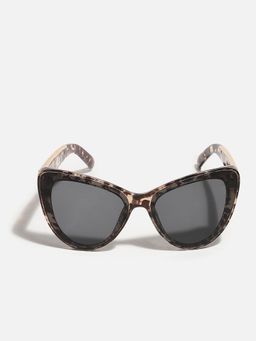 Haute Sauce - Women Grey Lens Brown Cat Eye Sunglasses (60)