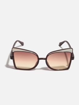 Haute Sauce - Women Brown Lens Brown Butterfly Sunglasses (50)