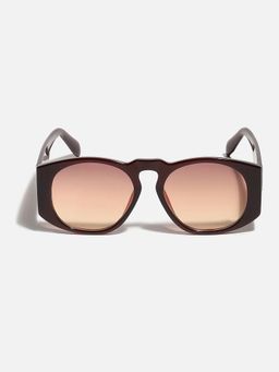 Haute Sauce - Women Brown Lens Brown Round Sunglasses (55)