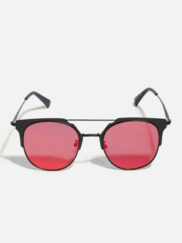 Haute Sauce - Women Orange Lens Black Wayfarer Sunglasses (50)