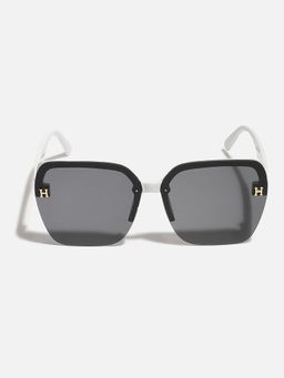 Haute Sauce - Women Grey Lens Black Hexagon Sunglasses (60)