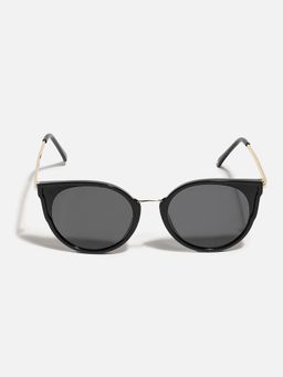 Haute Sauce - Women Grey Lens Black Cat Eye Sunglasses (55)