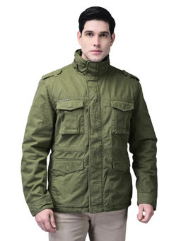 WOODLAND - Men Green Bomber Jacket