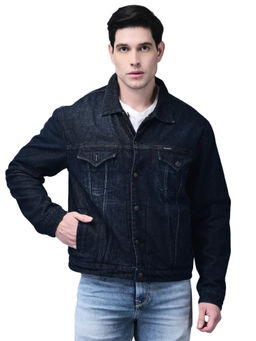 WOODLAND - Men Navy Blue Denim Jacket