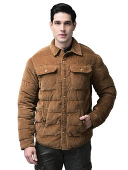 WOODLAND - Men Brown Solid Puffer Jacket