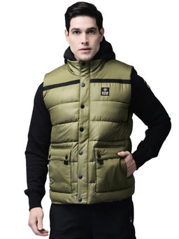 WOODLAND - Men Green Solid Puffer Jacket