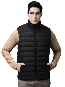 WOODS - Men Black Solid Puffer Jacket