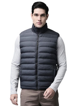 WOODS - Men Navy Blue Solid Puffer Jacket
