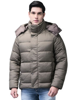 WOODLAND - Men Grey Solid Puffer Jacket