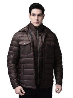 WOODS - Men Brown Solid Puffer Jacket