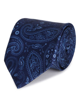 Tossido - Blue Printed Microfiber Necktie