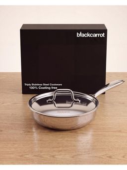 BlackCarrot - Purecook Triply Stainless Steel Fry Pan with Stainless Steel Lid - 1.3 Litres
