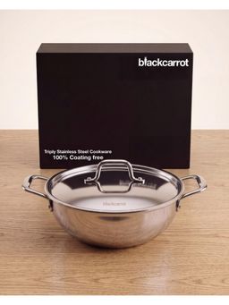 BlackCarrot - Purecook Triply Stainless Steel Kadhai with Stainless Steel Lid - 3 Litres