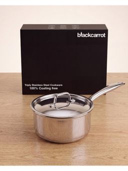 BlackCarrot - Purecook Triply Stainless Steel Sauce Pan with Stainless Steel Lid - 1.5 Litres