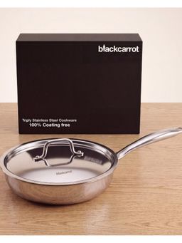 BlackCarrot - Purecook Triply Stainless Steel Saute Fry Pan with Stainless Steel Lid - 3 Litres