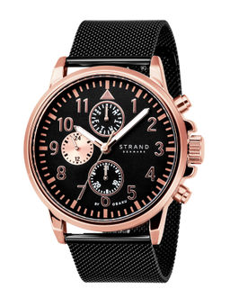 Strand by Obaku - Monroe Black Dial Multifunction Watch For Men (S714GMVBMB)